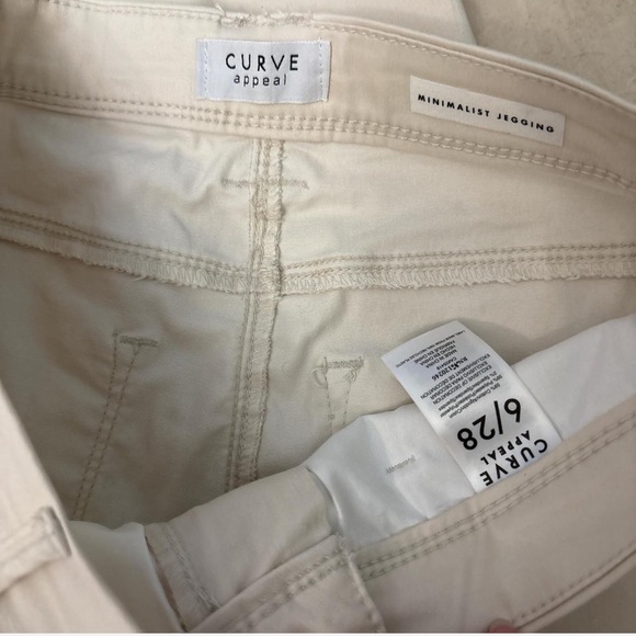 Curve Appeal Jeans Womens 30x26 Pink Minimalist Jegging Bone White Tag 6 - Picture 4 of 5